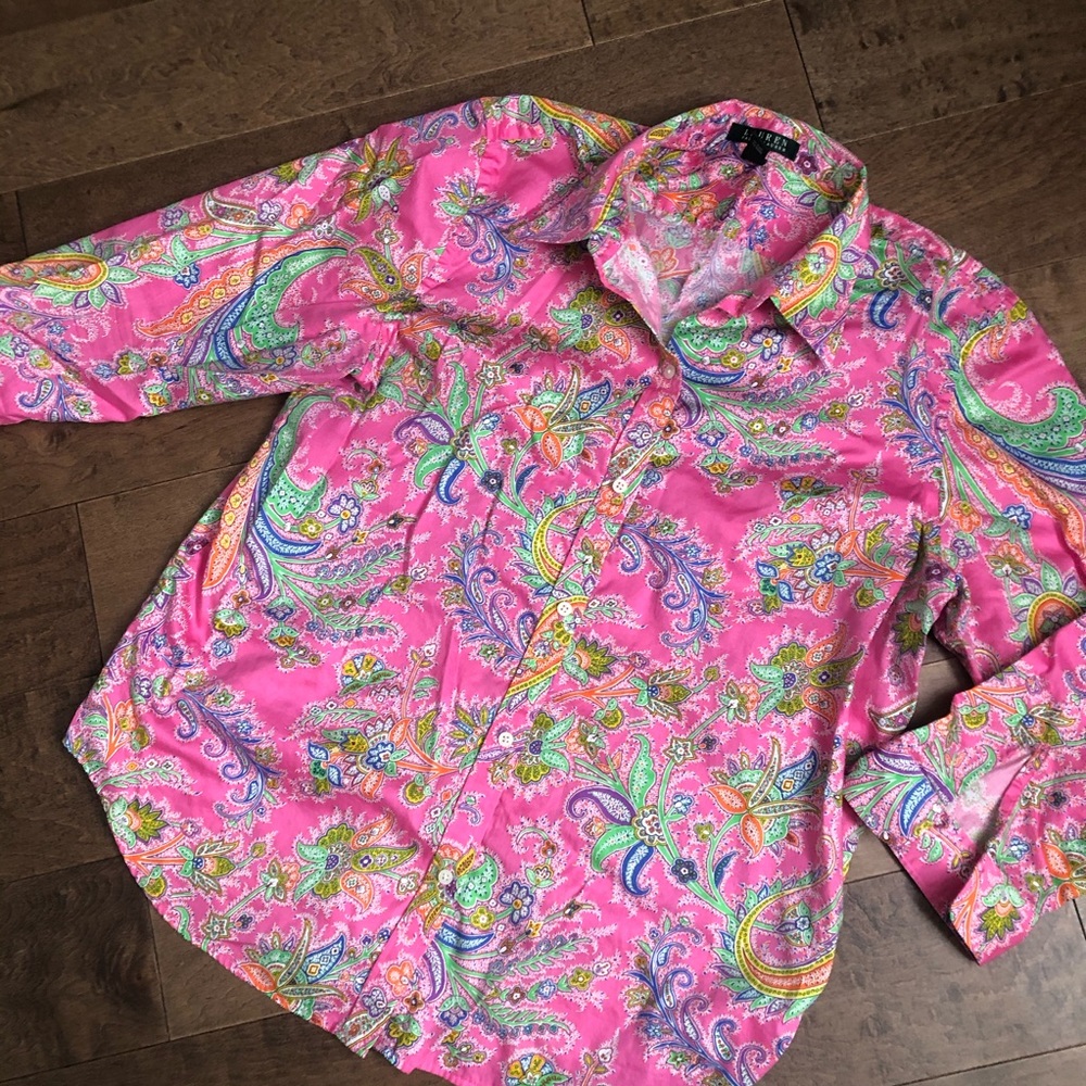 Hot Pink Paisley Blouse